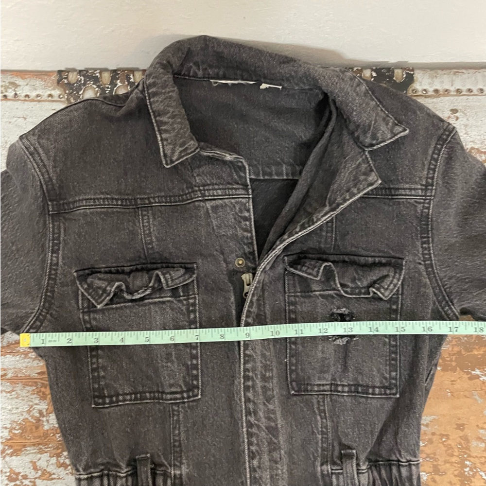 Universal Thread Distressed Denim Utility Jumpsui… - image 7